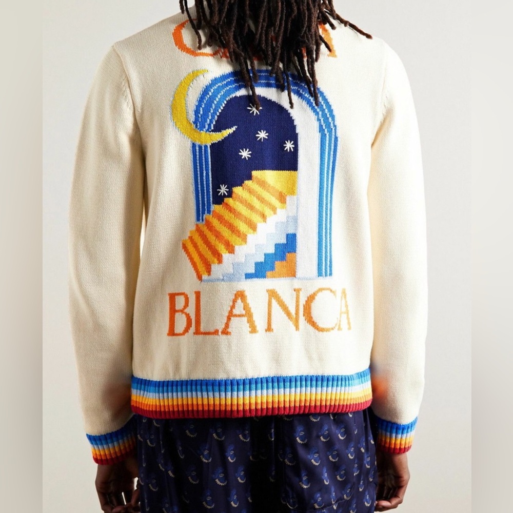Casablanca Casa Club Intarsia Knit Jacket - Picture 8 of 8